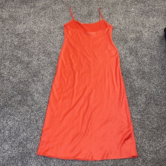 Natori Ankle Length Slip Dress in Red/Orange - Picture 5 of 5